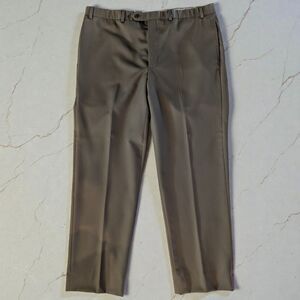 Brooks Brothers 346 Madison Fit Pants Mens 42x32 Dark Khaki All Season Wool